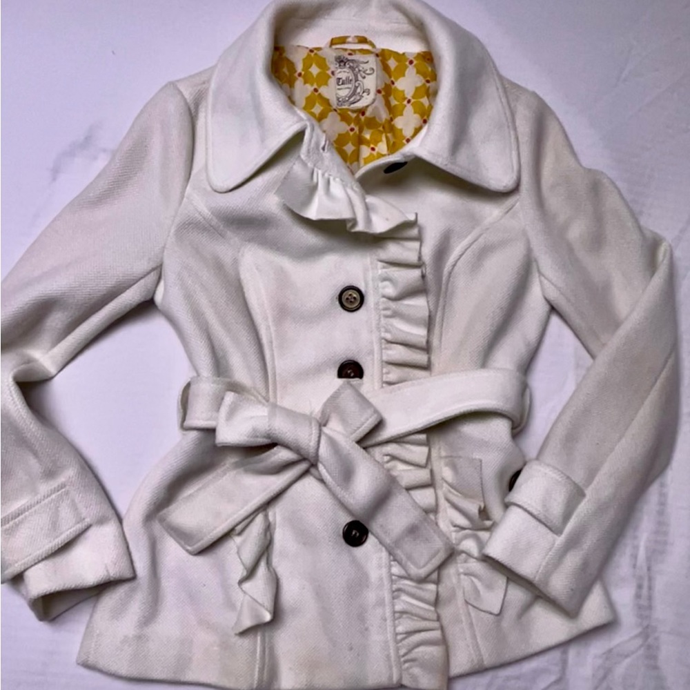 Cream wool coat